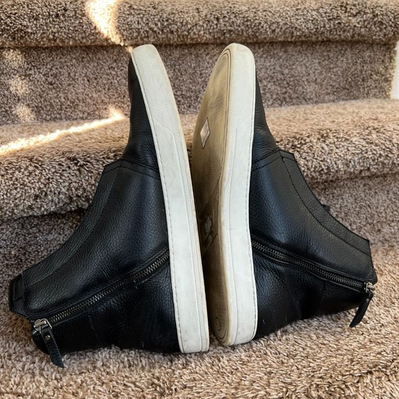 Helmut Lang Men\'s Black Leather High Top Sneakers main image 10